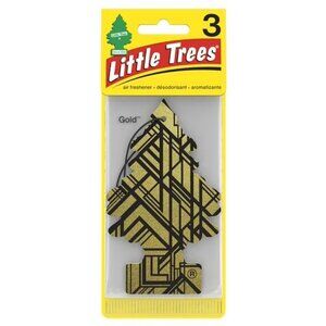 NWT Little Trees Air Freshener Gold Fragrance 3-Pack